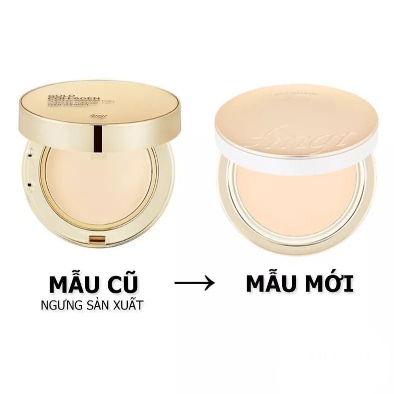 Kem Nền dạng nén The Face Shop Gold Collagen Ampoule Glow Foundation