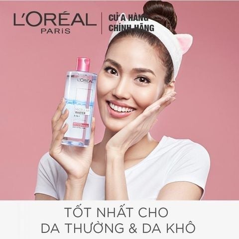 Nước tẩy trang dưỡng ẩm L'Oreal Paris Micellar Water 400ml