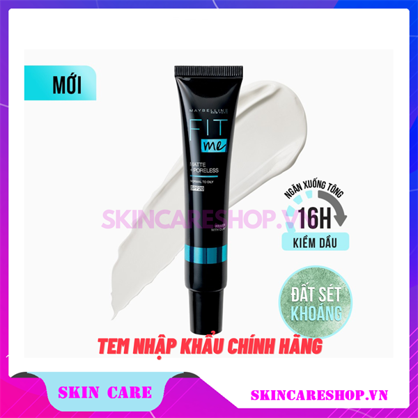 Kem Lót Trang Điểm Maybelline New York Fit Me Matte + Poreless Primer SPF 20 Kiềm Dầu 30ml