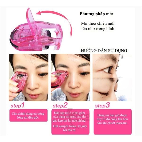 Bấm Mi Nhựa Giúp Cong Mi Kai Compact Eyelash Curler
