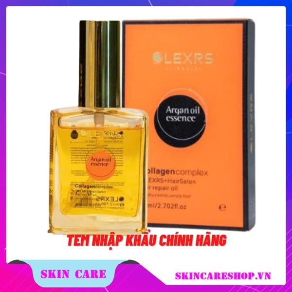 Tinh dầu dưỡng tóc Olexrs Hairsalon Pure 100% Argan Oil Collagen Complex Hair Repair Oil 80ml