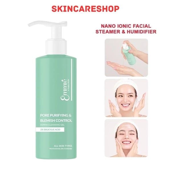Gel Rửa Mặt Emmié By HappySkin Pore Purifying & Blemish Control Derma Cleansing Gel 180ml