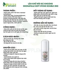 Lăn Nách Đá Khoáng Soft Stone Double Deonatulle 20g
