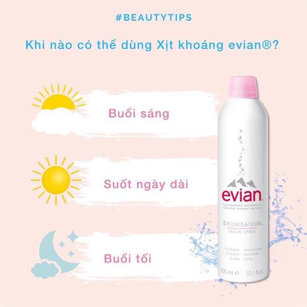 Xịt Khoáng Evian Brumisateur Natural Mineral Water Facial Spray