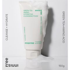 Sữa Rửa Mặt innisfree Green Tea Amino Hydrating Cleansing Foam 150g