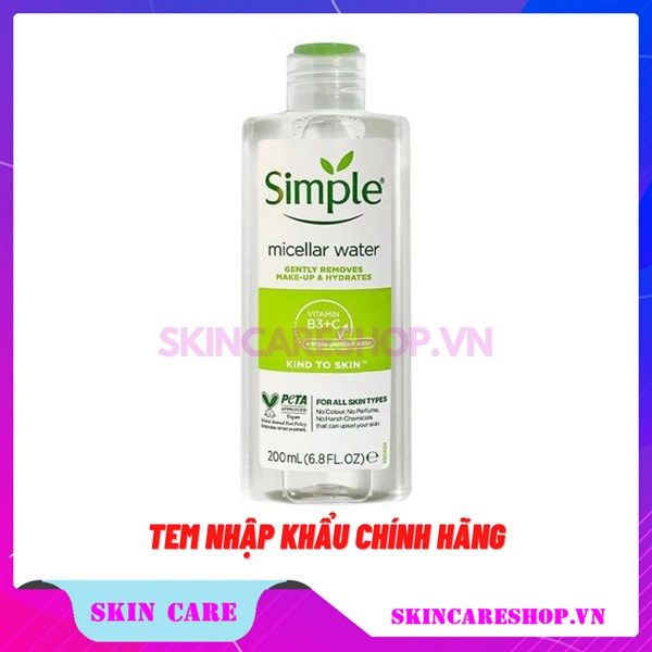 Nước Tẩy Trang Simple Kind To Skin Micellar Cleansing Water 200ml