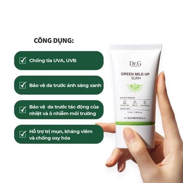 Kem Chống Nắng Phổ Rộng Dr.G R.E.D Blemish Soothing Up Sun SPF 50+++ 50ml