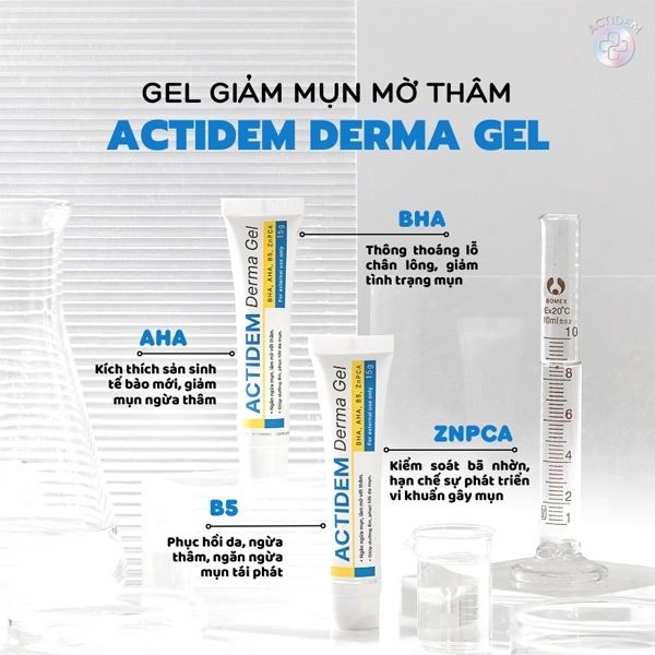 Gel Giảm Mụn, Giảm Thâm Actidem Derma Gel