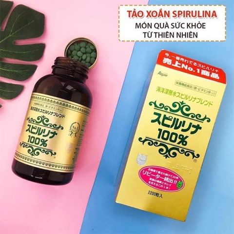 Tảo Biển Xoắn Spirulina Nhật Bản Hộp 2200v