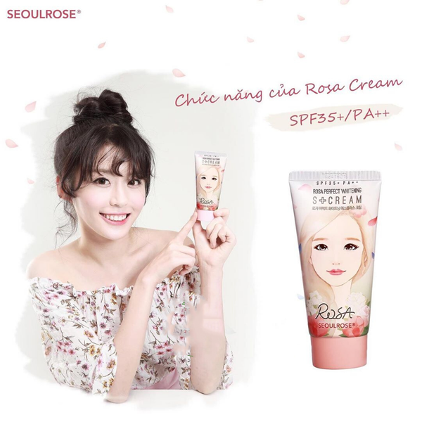 Kem Dưỡng Trắng Da SeoulRose Rosa Perfect Whitening S+ Cream SPF35 PA++