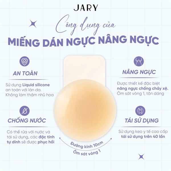 Miếng Dán Nâng Ngực Sillicone Jary Nipple Covers
