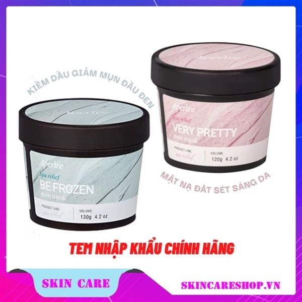Mặt Nạ Đất Sét Làm Sạch, Sáng Da Aperire Spa Relief 120g