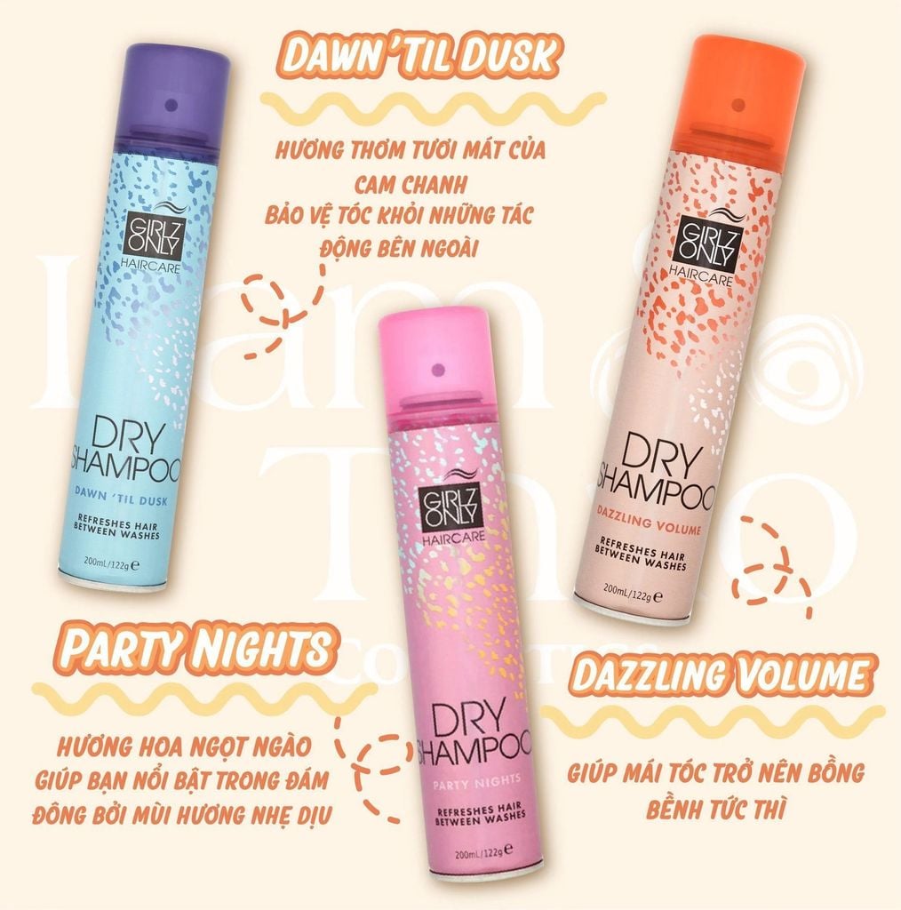 Dầu Gội Khô Girlz Only 200ml