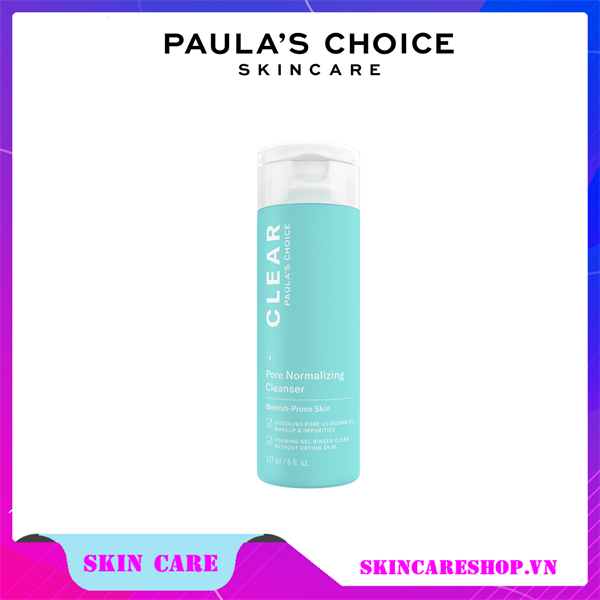 Sữa rửa mặt dạng gel ngăn ngừa mụn Paula’s Choice Clear Pore Normalizing Cleanser 177 ml