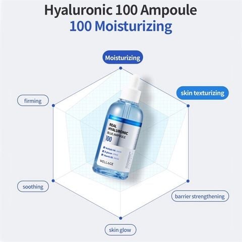Tinh Chất Cấp Nước Phục Hồi Da Wellage Real Hyaluronic Blue Ampoule 100 75ml
