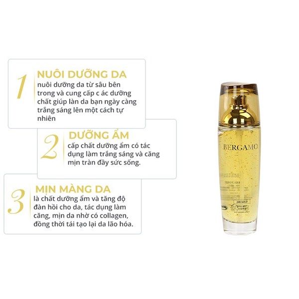 Tinh chất dưỡng da Bergamo Vita chiết xuất vàng 24K 110ml