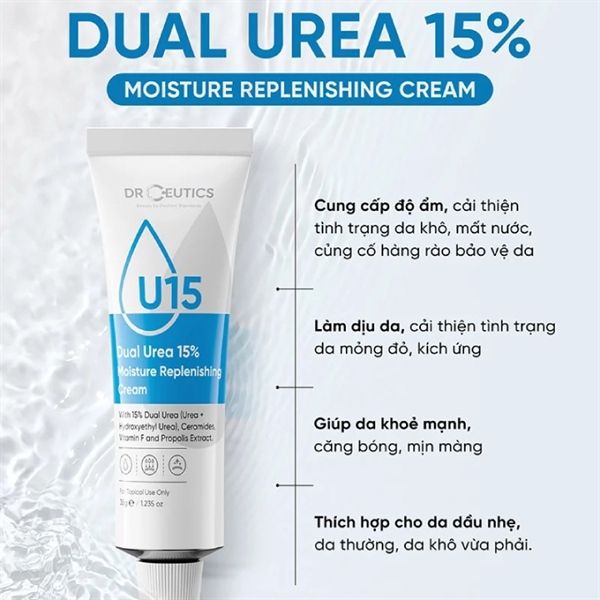 Kem Dưỡng Cấp Ẩm DrCeutics Dual Urea 15% Moisture Replenishing Cream 35g
