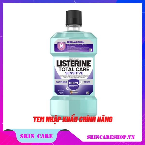 Nước Súc Miệng Cho Răng Nhạy Cảm Listerine Mouthwash Total Care Sensitive 750ml