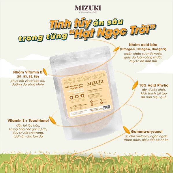 Bột Cám Gạo Nguyên Chất Mizuki