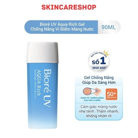 Gel Chống Nắng Dưỡng Ẩm Bioré UV Aqua Rich Watery Gel SPF50+ PA++++ 90ml