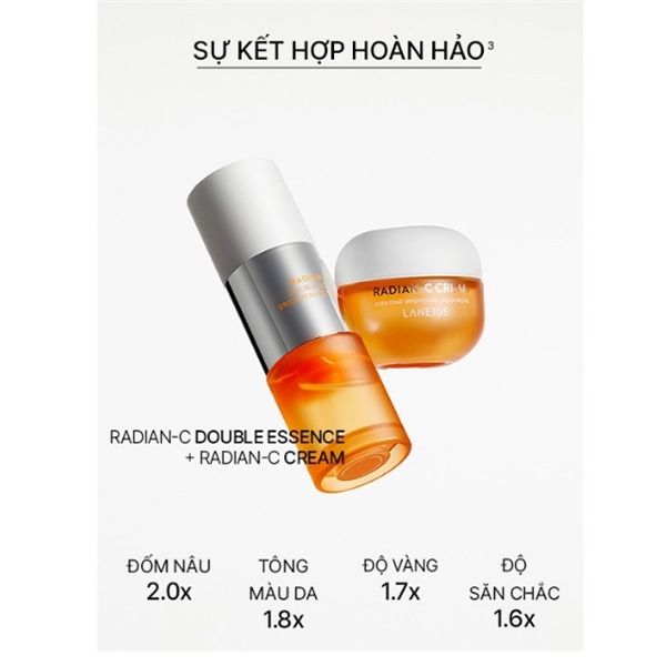 Tinh Chất Phục Hồi và Dưỡng Sáng Da Chuyên Sâu Laneige Radian-C Double Active Brightening Essence 30g