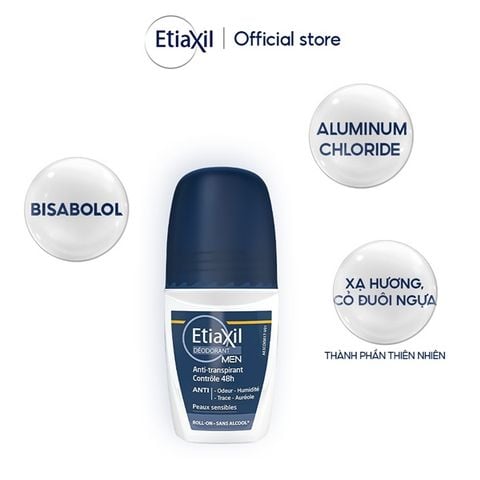 Lăn Khử Mùi Etiaxil Deodorant Men Anti-Transpirant Controle 48h Roll-On 50ml