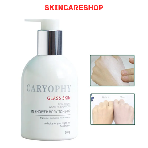 Kem dưỡng trắng body Caryophy Glass Skin In Shower Body Tone Up Cream