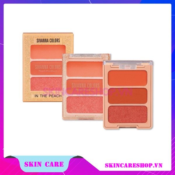 Má hồng + Phấn mắt Sivanna Colors Peach Pro Blush HF6030