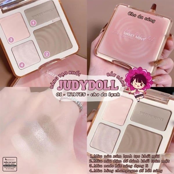 Bảng Tạo Khối Bắt Sáng JudyDoll Highlight & Contour