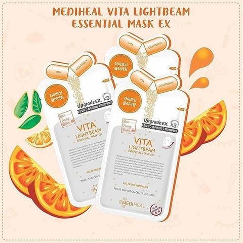 Mặt nạ dưỡng trắng sáng da Mediheal Vita Lightbeam Essential Mask Ex 25ml