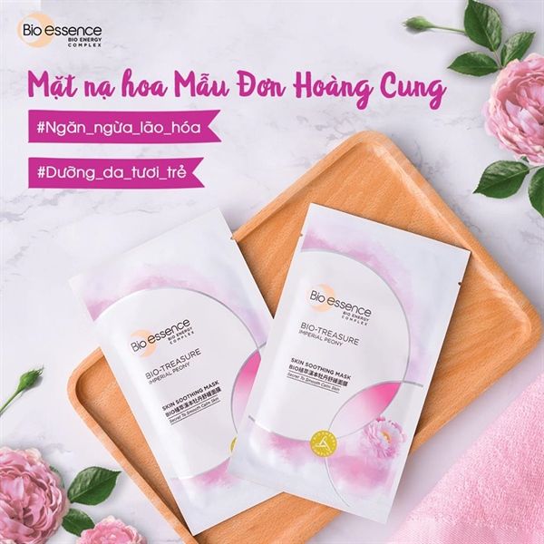 Mặt Nạ Bio Essence Imperial Peony Soothing Mask Chiết Xuất Hoa Mẫu Đơn
