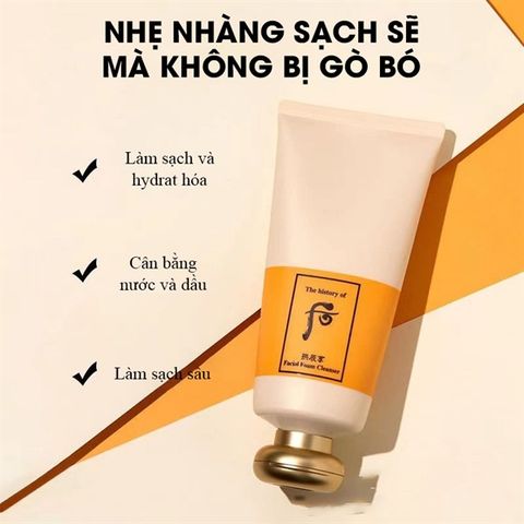 Sữa Rửa Mặt Dịu Nhẹ The History Of Whoo Gongjinhyang Facial Cleansing Foam