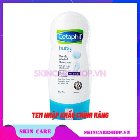 Sữa tắm gội toàn thân cho bé Cetaphil Baby Wash and Shampoo 230ml