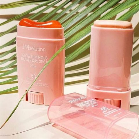 Chống Nắng JMsolution Glow Luminous Flower Light Sun Stick SPF50+/PA++++ (Rose ) 21gr