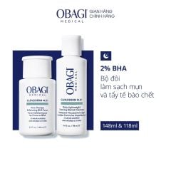 Bộ đôi dưỡng da Toner BHA giảm mụn và Sữa rửa mặt Obagi Medical Clenziderm M.D BHA (148ml & 118ml)