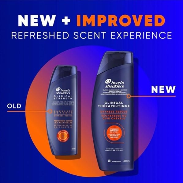 Dầu Gội Trị Gàu & Nấm Tóc Head & Shoulders Clinical Strength Dry Scalp Rescue Shampoo 400ml