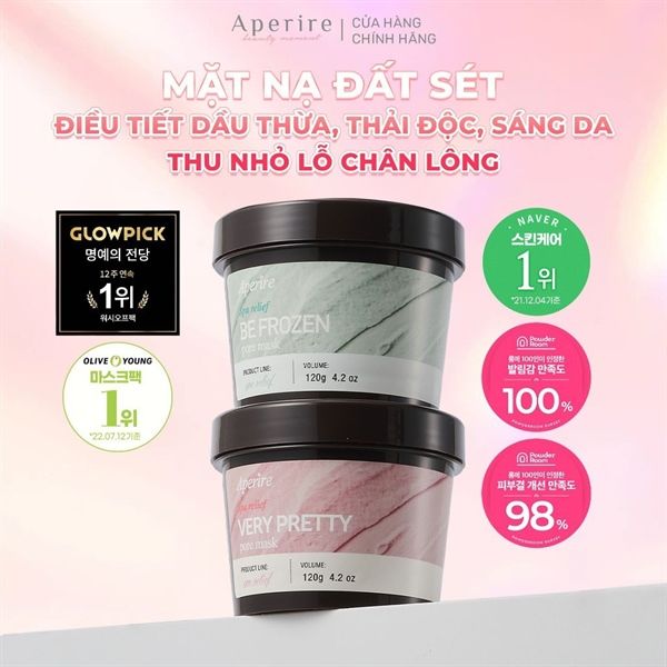 Mặt Nạ Đất Sét Làm Sạch, Sáng Da Aperire Spa Relief 120g