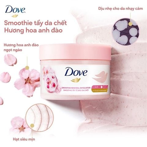 Tẩy Da Chết Dove Moisturizing Body Scrub Sakura Fragrance 298g