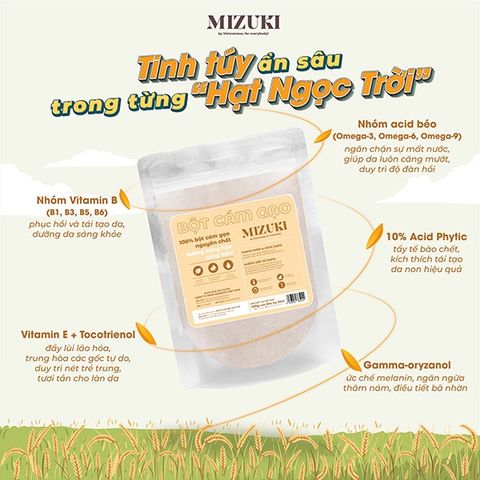 Bột Cám Gạo Nguyên Chất Mizuki