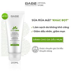 Sữa rửa mặt Babe Stop AKN Purifying Cleansing Gel 200ml