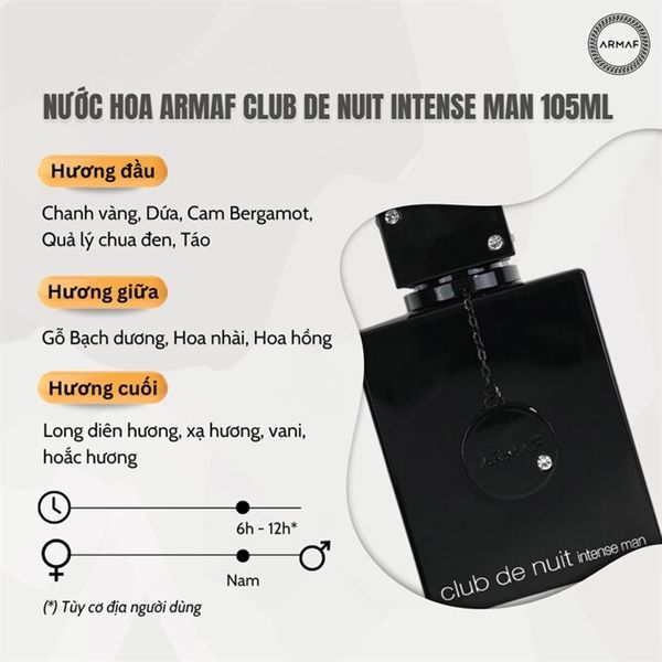 Nước Hoa Armaf Club De Nuit Intense For Man EDT 105ml
