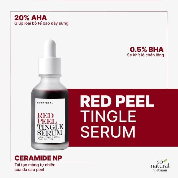Tinh Chất Tái Tạo Phục Hồi Da Sinh Học So'Natural Red Peel Tingle Serum