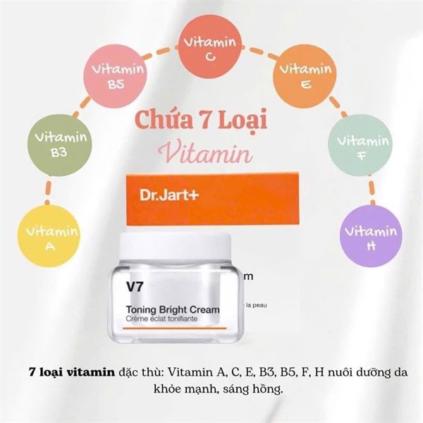 Kem Dưỡng Làm Sáng Da, Mờ Thâm Nám Dr.Jart+ V7 Toning Light