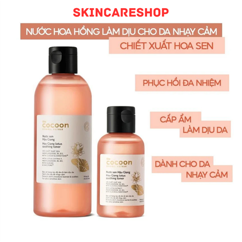 Nước Sen Hậu Giang Cocoon Soothing Toner 310ml