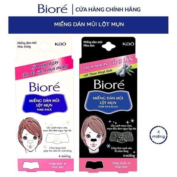 Miếng Dán Mũi Lột Mụn Biore Hộp 4 Miếng