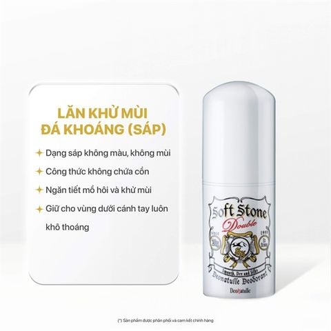 Lăn Nách Đá Khoáng Soft Stone Double Deonatulle 20g