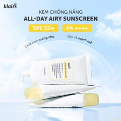 Kem Chống Nắng Klairs All-day Airy Sunscreen SPF50+ PA++++ 50g