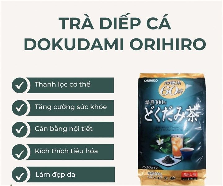 Trà Diếp Cá Thải Độc Orihiro Dokudami Tea 180g