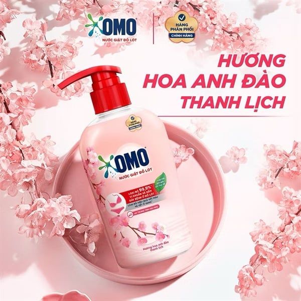 Nước Giặt Đồ Lót OMO Hương Hoa Anh Đào Thanh Lịch 300g