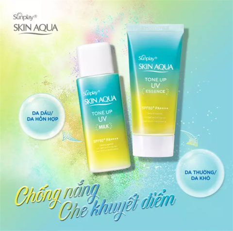 Kem Chống Nắng Skin Aqua Tone Up UV Essence Mint Green